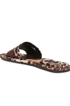 Natori Slides-Radial Luxe Leopard Satin Slide