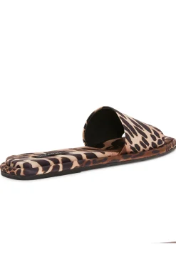 Natori Slides-Radial Luxe Leopard Satin Slide