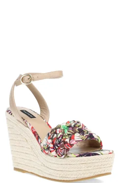 Natori Sandals-Rae Tropical Braided Wedge Sandals