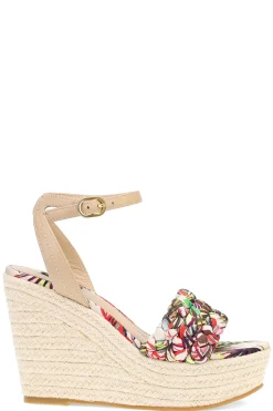 Natori Sandals-Rae Tropical Braided Wedge Sandals
