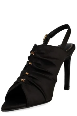 Natori Pumps-Reen Satin Open Toe Sling