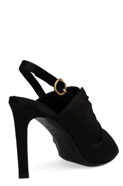 Natori Pumps-Reen Satin Open Toe Sling