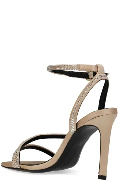 Natori Pumps-Reiki Satin Embellished Ankle Strap Heel