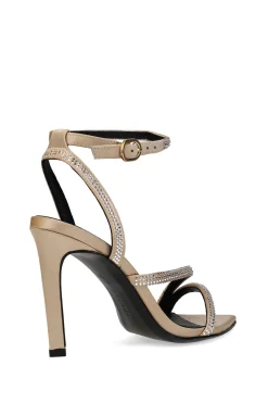 Natori Pumps-Reiki Satin Embellished Ankle Strap Heel