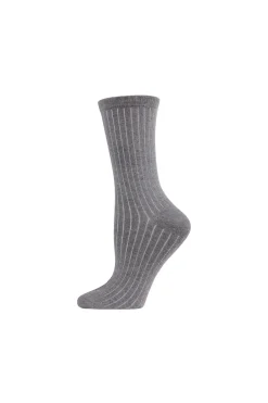 Natori Tights-Ribbed Cashmere Crew Socks