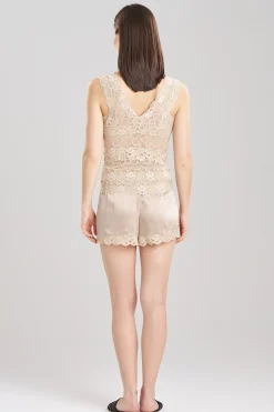 Natori Camis|Pajama Tops-Rose Parfait Allover Lace Tank
