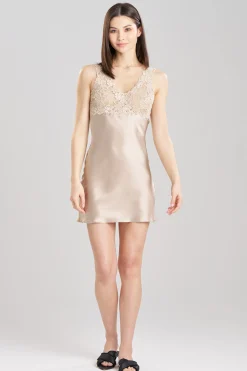 Natori Chemises|Chemises-Rose Parfait Lace V-Neck Chemise