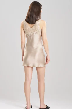 Natori Chemises|Chemises-Rose Parfait Lace V-Neck Chemise