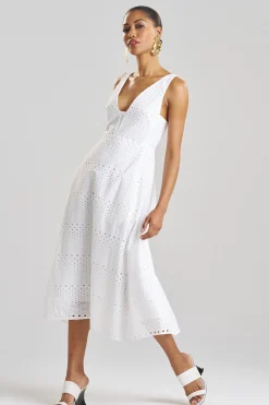 Natori Dresses-Round Eyelet Dress