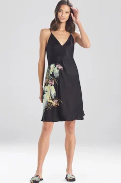 Natori Chemises-Sansui Embroidered Silk Chemise