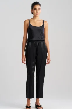 Natori Pajama Bottoms-Satin Jacquard Stripe Pants
