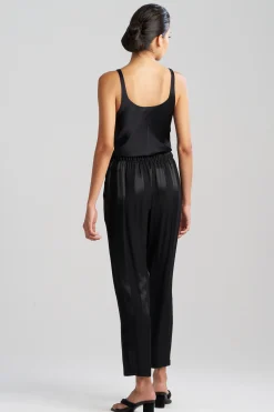 Natori Pajama Bottoms-Satin Jacquard Stripe Pants
