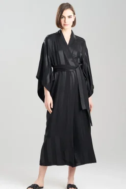 Natori Robes & Kimonos-Satin Jacquard Stripe Robe