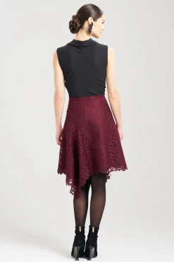 Natori Pants, Skirts & Shorts-Scroll Lace Asymmetric Skirt