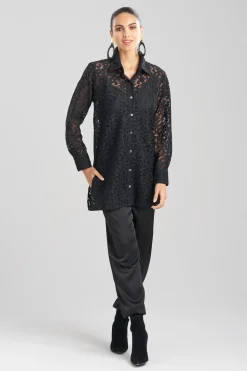 Natori Tops, Shirts & Tunics-Scroll Lace Shirt