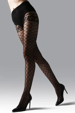 Natori Tights-Scroll Sheer Tights