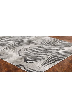 Natori Rugs-Serengeti- Charcoal Zebra Rug