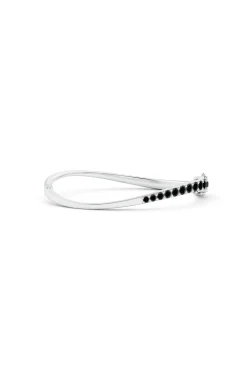 Natori Bracelets|Shangri-La-Shangri-La Brushstroke 14K Gold And Black Diamond Half Bracelet