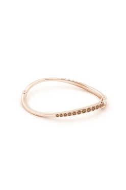 Natori Bracelets|Shangri-La-Shangri-La Brushstroke 14K Gold And Coffee Diamond Half Bracelet