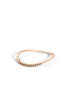 Natori Bracelets|Shangri-La-Shangri-La Brushstroke 14K Gold And Coffee Diamond Half Bracelet