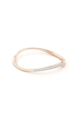Natori Bracelets|Shangri-La-Shangri-La Brushstroke 14K Gold And Diamond Half Bracelet