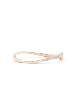 Natori Bracelets|Shangri-La-Shangri-La Brushstroke 14K Gold And Diamond Half Bracelet
