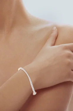 Natori Bracelets|Shangri-La-Shangri-La Brushstroke 14K Gold And Diamond Full Bracelet