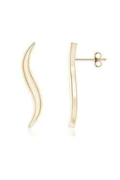 Natori Earrings|Shangri-La-Shangri-La Brushstroke 14k Gold Stud Earrings