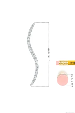 Natori Earrings|Shangri-La-Shangri-La Brushstroke 14k Gold And Diamond Medium Stud Earrings
