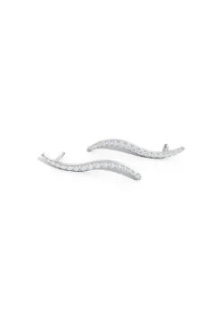 Natori Earrings|Shangri-La-Shangri-La Brushstroke 14k Gold And Diamond Stud Earrings