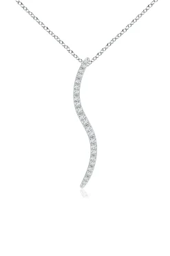 Natori Necklaces|Shangri-La-Shangri-La Brushstroke 14k Gold And Diamond Medium Pendant Necklace