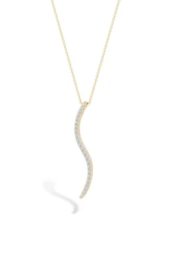 Natori Necklaces|Shangri-La-Shangri-La Brushstroke 14k Gold And Diamond Medium Pendant Necklace
