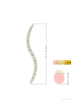 Natori Necklaces|Shangri-La-Shangri-La Brushstroke 14k Gold And Diamond Medium Pendant Necklace