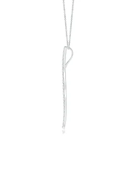 Natori Necklaces|Shangri-La-Shangri-La Brushstroke 14k Gold And Diamond Large Pendant Necklace