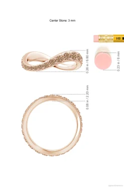 Natori Rings|Shangri-La-Shangri-La Brushstroke 14K Gold And Coffee Diamond Full Eternity Stacking Ring