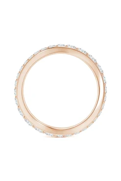 Natori Rings|Shangri-La-Shangri-La Brushstroke 14K Gold And Diamond Full Eternity Stacking Ring