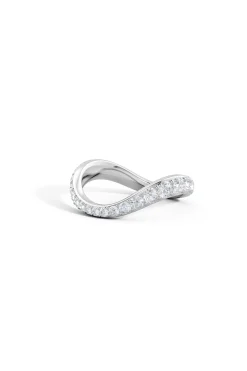 Natori Rings|Shangri-La-Shangri-La Brushstroke 14K Gold And Diamond Full Eternity Stacking Ring