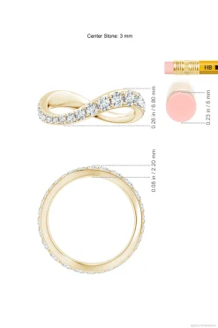 Natori Rings|Shangri-La-Shangri-La Brushstroke 14K Gold And Diamond Full Eternity Stacking Ring
