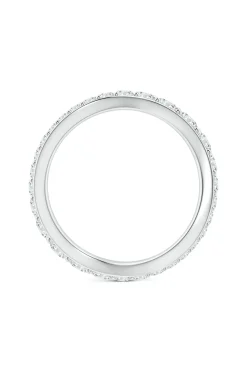 Natori Rings|Shangri-La-Shangri-La Brushstroke 14K Gold And Diamond Full Eternity Stacking Ring