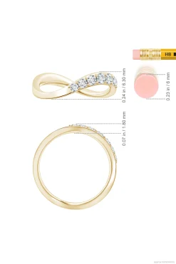 Natori Rings|Shangri-La-Shangri-La Brushstroke 14K Gold And Diamond Half Eternity Stacking Ring