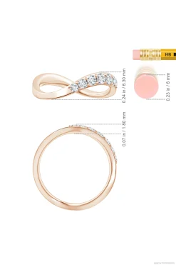 Natori Rings|Shangri-La-Shangri-La Brushstroke 14K Gold And Diamond Half Eternity Stacking Ring