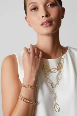 Natori Necklaces|Shangri-La-Shangri-La Elliptical Yin-Yang 14K Gold And Diamond Trio Necklace