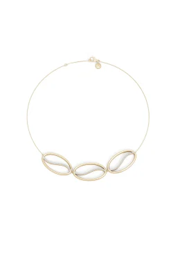 Natori Necklaces|Shangri-La-Shangri-La Elliptical Yin-Yang 14K Gold And Diamond Trio Necklace