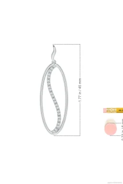 Natori Necklaces|Shangri-La-Shangri-La Elliptical Yin-Yang 14K Gold And Diamond Pendant Necklace