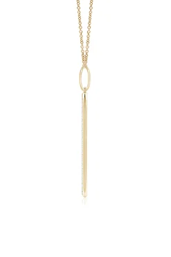 Natori Necklaces|Shangri-La-Shangri-La Elliptical Yin-Yang 14K Gold And Diamond Pendant Necklace