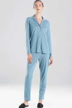 Natori Pajama Sets-Shangri-La TENCEL™ Long Sleeve Notch PJ