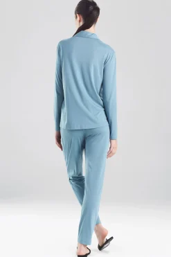 Natori Pajama Sets-Shangri-La TENCEL™ Long Sleeve Notch PJ