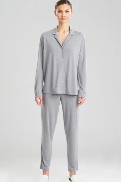 Natori Pajama Sets-Shangri-La TENCEL™ Long Sleeve Notch PJ
