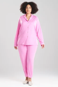 Natori Pajama Sets-Shangri-La TENCEL™ Long Sleeve Notch PJ