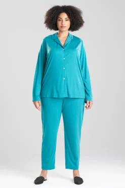 Natori Pajama Sets-Shangri-La TENCEL™ Long Sleeve Notch PJ